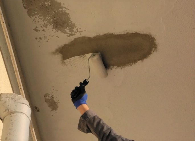 【外壁塗装】コンクリートの爆裂補修 完了いたしました！