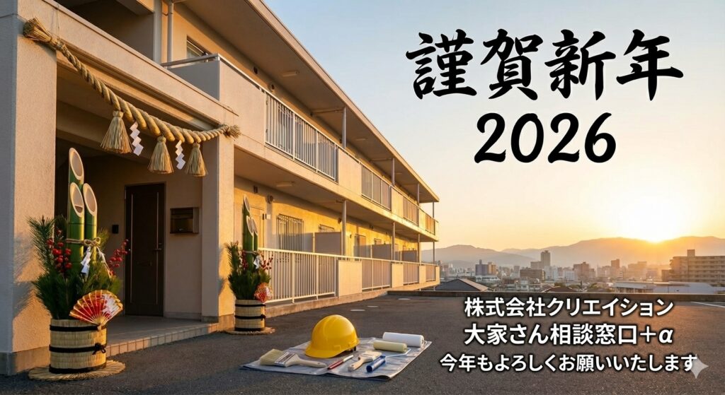 2026年スタート！冬の建物メンテナンスもお任せください【新年のご挨拶】